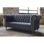 AEA Chesterfield Design Luxus Polster Sofa Couch Sitz Garnitur Leder #177