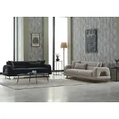 AEA Couchgarnitur Sofa Polstersofa Dreisitzer Stoffsofa 2tlg Schwarz Beige