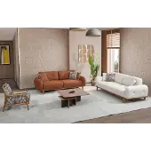 AEA Couchgarnitur Dreisitzer Sessel Couch Braun Polstersofa Stoffsofa 3tlg