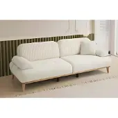 AEA Stilvolles Weißes 3-Sitzer Sofa Designer Polstercouchen Dreisitzer