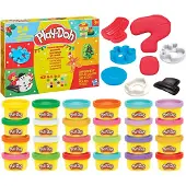 Play-Doh Calendrier de l'Avent , à partir de 3 ans, en polypropylène (PP) et en polyéthylène, contient 18 pièces