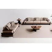 AEA Moderne Beige Couchgarnitur Stilvoller 4-Sitzer Edle 3-Sitzer Couch