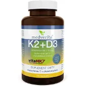 Medverita Vitamine K2 MK-7 100 ug + D3 2000IU 120 gélules