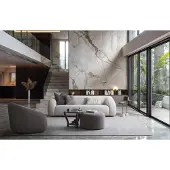 AEA Edle Wohnzimmer Garnitur Luxuriöse 3-Sitzer Couch Sessel Hocker