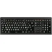 Logickeyboard LKB-LPWB-A2M-FR - Volle Größe (100%) - Kabelgebunden - USB - Scherenschalter - AZERTY - Schwarz