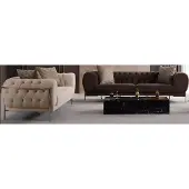 AEA Zweifarbige Chesterfield Sofagarnitur Edle 2x Dreisitzer Couchen