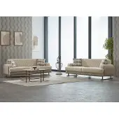 AEA Luxus Couchgarnitur Sofa Polstersofa Dreisitzer Stoffsofa Beige 2tlg