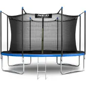 Neo-Sport Trampoline de jardin 13ft/404cm avec filet intérieur et échelle