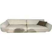 AEA Stilvoller Beiger Dreisitzer Wohnzimmer Polster 3-Sitzer Edle Couch