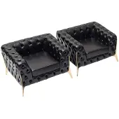 AEA Chesterfield Modern 2x Sessel Relax Robust Couch Arbeitszimmer Wohnzimmer