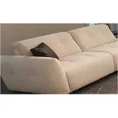 AEA Elegantes Weißes Polstersofa Moderne Wohnzimmer 3-Sitzer Couch