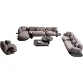 Xl Moebel Gmbh Exklusive Graue Sofagarnitur Textil Sofa Polstersessel Couchtisch