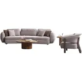 AEA Stilvolle Graue Sofagarnitur Stilvolles Sitzsofa Luxus Sessel Tische