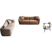 AEA Luxuriöses Sofa-Set mit 2 eleganten Sofas und modernem Sessel