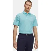 Under Armour Polo de golf Tech pour homme, (429) Blue Haze / Pitch Gray, Petit