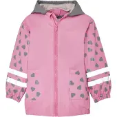 Playshoes Veste fonctionnelle 'Katze' anthracite / gris foncé / rose / blanc