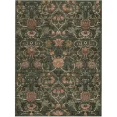 FRAAI Tapis floral | Rosie Vert foncé | 120x170cm | Vert | Polyester | Rectangulaire
