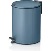 kela Panier cosmétique bleu métallisé fumé Fermeture silencieuse, hauteur 23cm, diamètre 17cm, capacité 3 litres KL-23609
