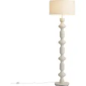 QAZQA Lampadaire rétro beige avec abat-jour en tissu 160 cm - Captain
