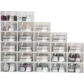 OEM Boîtes de rangement pour chaussures, empilables, anti-poussière, blanches