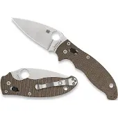Spyderco Manix 2 Cru-Wear, Brown Canvas Micarta