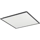 Eglo Plafonnier LED Moradillo-Z noir 60 x 60 cm RGB dimmable