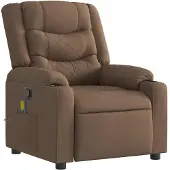 vidaXL Fauteuil de massage Marron Tissu