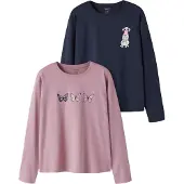 Name it T-Shirt 'NKFVEEN' bleu marine / mauve / blanc