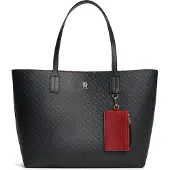 Tommy Hilfiger Cabas 'TOTE MONO' bleu nuit / rouge foncé