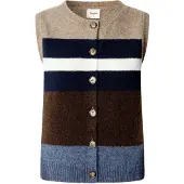 Pepe Jeans Cardigan 'Alani' beige foncé / bleu marine / brun foncé / blanc