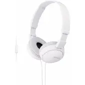 Sony MDR-ZX110AP Casque à arceau pliable avec fonction casque, blanc