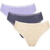 Sloggi Slip beige / bleu foncé / violet