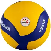 MIKASA V330W-DVV2, ballon de volleyball pour compétition et entraînement, bleu/jaune, bleu/jaune, taille 5