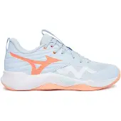 Mizuno Chaussures de sport d'intérieur Wave Momentum Pro pour femmes, couleur bleue, taille 38 (EU). Femme, couleur bleue, taille 38 (EU)