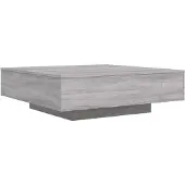 vidaXL Table basse avec lampes LED Gris Sonoma 100x100x31 cm