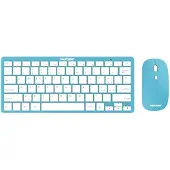 Pantone PT-KB09G1 clavier Souris incluse Maison RF sans fil QWERTY Italien Bleu