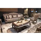 AEA Taupe Klassische Chesterfield Sofagarnitur 3+1+1 Sitzer Luxus Couchen