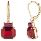 Ralph Lauren Boucles d'oreilles 'KENSINGTON' or / rouge
