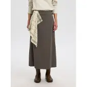Selected Portefeuille Jupe Longue Femme Marron 40