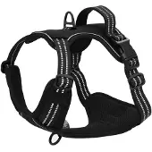 vidaXL Harnais pour chien Réfléchissant Réglable Noir XL