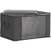 vidaXL Boîte de rangement avec fenêtre latérale transparente, anthracite