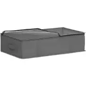vidaXL Boîte de rangement avec fenêtre transparente, anthracite