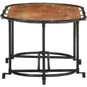 vidaXL Table basse 110x55x40 cm en bois massif d'acacia