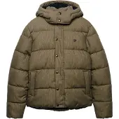 Superdry pour homme. M5012430A Veste à capuche Premium Check marron (3XL), Casuel, Polister recyclé