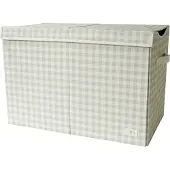 3 Sprouts Bac à jouets pliable recyclé - Vichy Beige