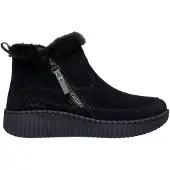 SKECHERS pour femme. 168108 Bottines Relaxed Fit : Wilshire Blvd - Fresh Zip noir (40), Cuir, Plat, Fermeture éclair, Casuel