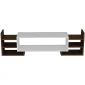 Skye Decor , Sema - White, Walnut, Unité de télévision, blanc, 100 % PANNEAUX DE SPANCE REVÊTUES DE MÉLAMINE, 115 x 29,6 x 38,2 cm