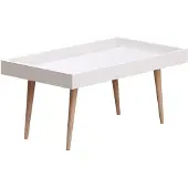 Skye Decor , Cross, table basse, blanche, 100 % PANNEAUX DE PARTICULES MÉLAMINÉS, 80 x 45 x 48,8 cm