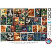 Eurographics Puzzle Affches Retro d'Extraterrestres - 1000 pièces