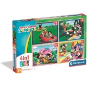 Clementoni Puzzle CLE 4w1 SuperKolor Mickey Mouse Clubho.21755
